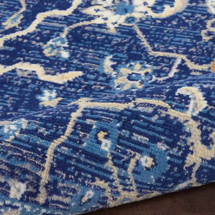 Kirklands Home Area Rugs|Navy and Beige Botanical Area Rug, 5x7