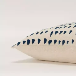 Outlet Navy and Natural Animal Patterned Lumbar Pillow Pillows