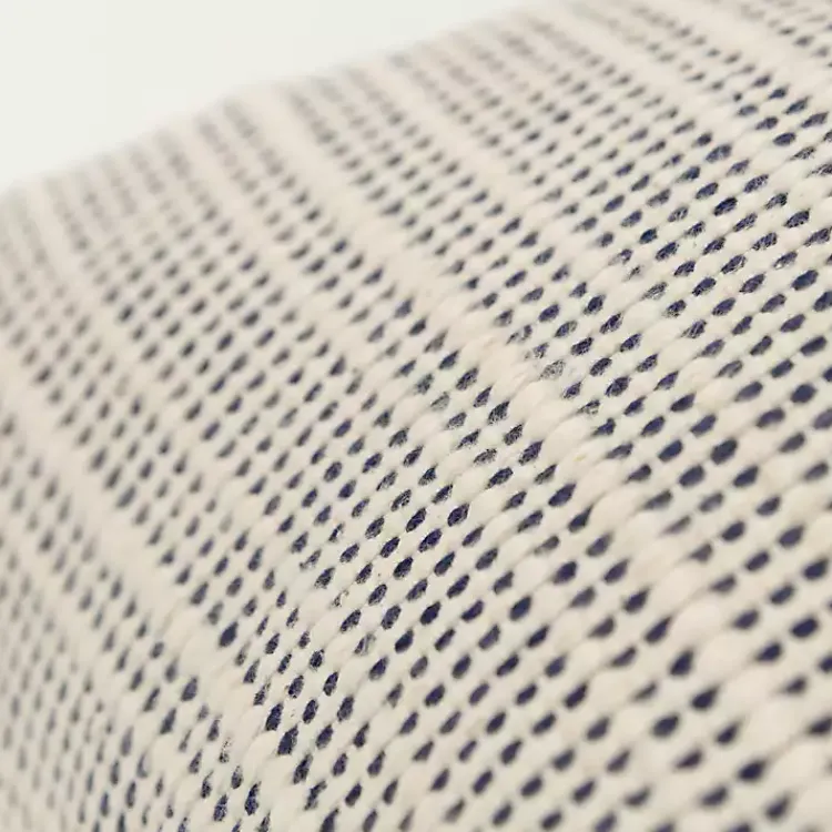 Outlet Navy and Natural Sea Striped Pillow Pillows