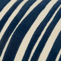 Navy and Natural Wave Lumbar Pillow Pillows