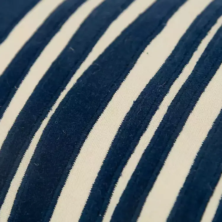 Navy and Natural Wave Lumbar Pillow Pillows