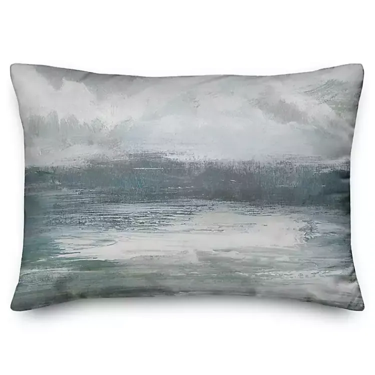 Sale Navy and Sage Horizon Line Lumbar Pillow Pillows