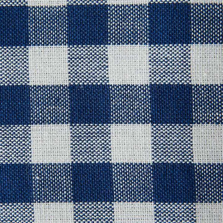 Kirklands Home Kitchen Accessories|Navy and White Mixed Check Towels, Set of 3 Blue
