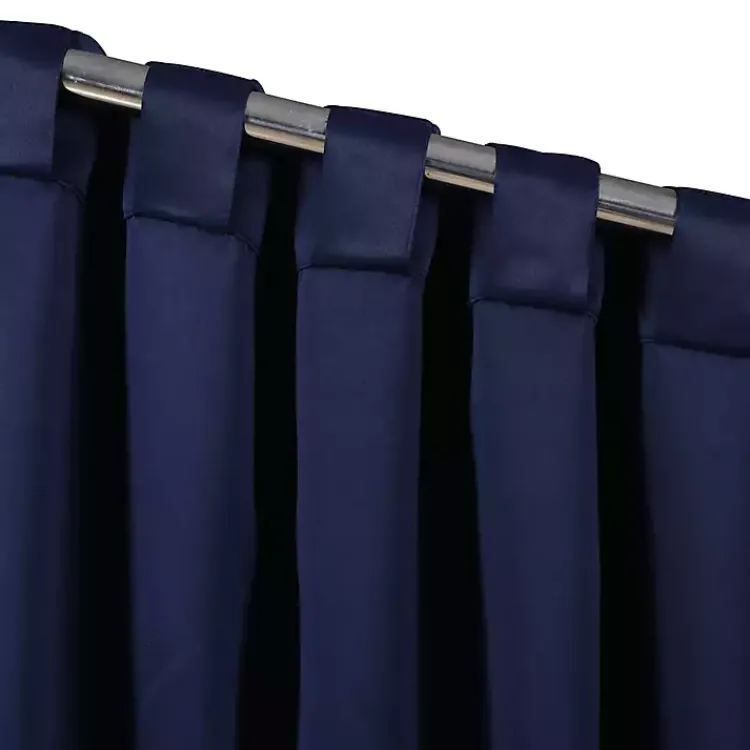 Kirklands Home Curtains & Drapes|Navy Back Tab Blackout Curtain Panel Set, 63 in. Blue