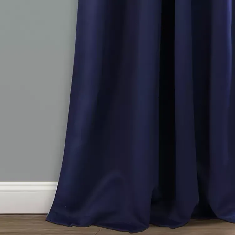 Kirklands Home Curtains & Drapes|Navy Back Tab Blackout Curtain Panel Set, 84 in. Blue