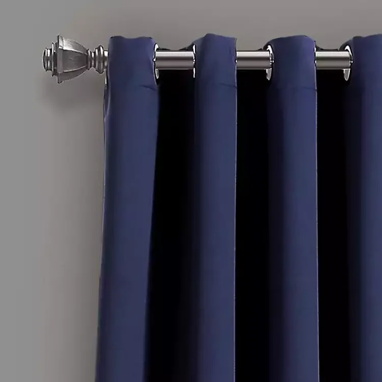 Kirklands Home Curtains & Drapes|Navy Blackout Curtain Panel Set, 95 in. Blue