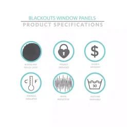 Kirklands Home Curtains & Drapes|Navy Blackout Curtain Panel Set, 108 in. Blue