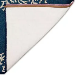 Kirklands Home Outdoor Rugs|Navy Blue Coral Indoor/Outdoor Rug, 2x3