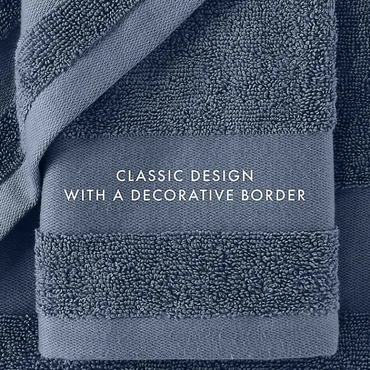 Kirklands Home Bath Towels|Navy Essential Cotton Bath Towels, Set of 4 Blue