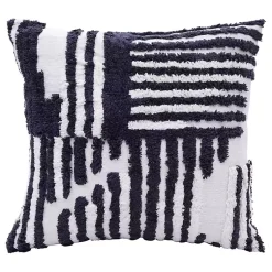 Online Navy Geometric Shag Throw Pillow Pillows