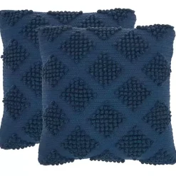 Outlet Navy Knotted Diamond Throw Pillows, Set of 2 Pillows