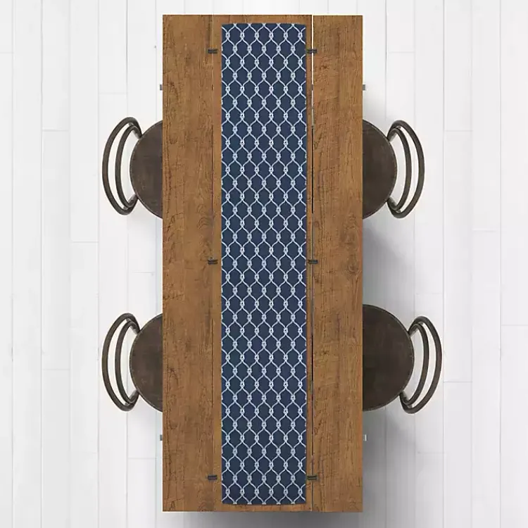 Kirklands Home Table Linens|Navy Nautical Knots Table Runner, 72 in. Blue