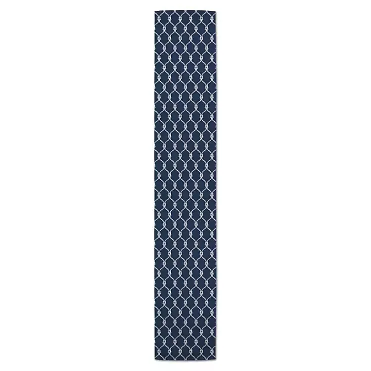 Kirklands Home Table Linens|Navy Nautical Knots Table Runner, 72 in. Blue
