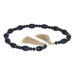 Discount Navy Oval Bead Wood Garland Decorative Accents