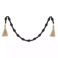 Discount Navy Oval Bead Wood Garland Decorative Accents