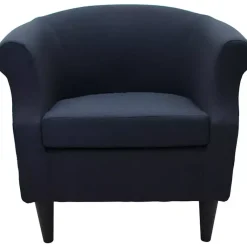 Kirklands Home Accent Chairs|Navy Rounded Accent Chair Blue