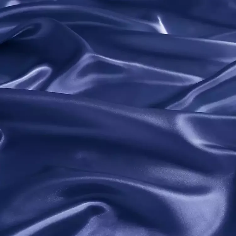 Kirklands Home Bed Sheets|Navy Satin 6-pc. Full Sheet Set Blue