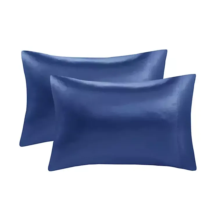 Kirklands Home Bed Sheets|Navy Satin 6-pc. King Sheet Set Blue