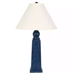 Kirklands Home Table Lamps|Navy Shutter Table Lamps, Set of 2 Blue
