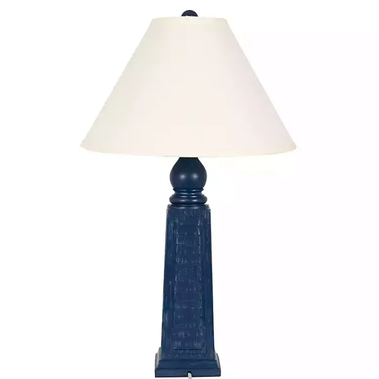 Kirklands Home Table Lamps|Navy Shutter Table Lamps, Set of 2 Blue