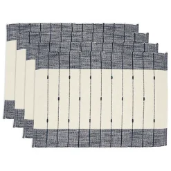 Kirklands Home Table Linens|Navy Blue Thin Stripes Placemats, Set of 4