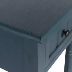 Kirklands Home Accent & End Tables|Navy Wood Square Hampton Accent Table Blue