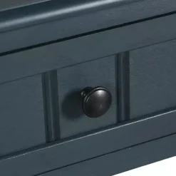 Kirklands Home Accent & End Tables|Navy Wood Square Hampton Accent Table Blue