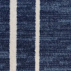 Kirklands Home Outdoor Rugs|Navy Bordered Indoor/Outdoor Area Rug, 5x7