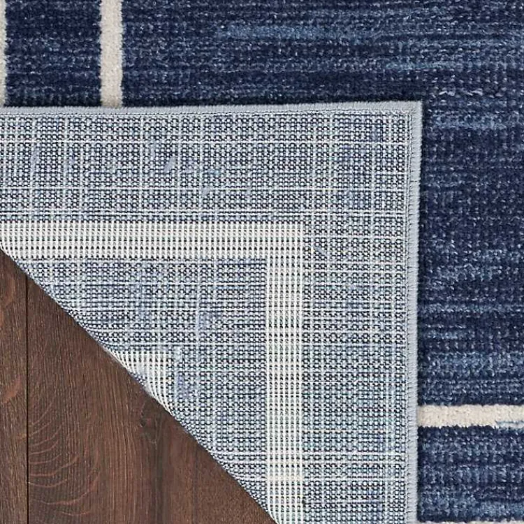 Kirklands Home Outdoor Rugs|Navy Bordered Indoor/Outdoor Area Rug, 5x7