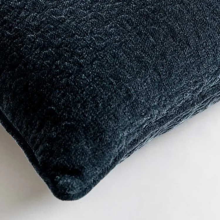 Online Navy Chenille Leopard Throw Pillow Pillows