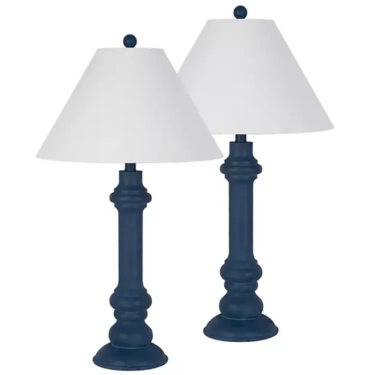 Kirklands Home Table Lamps|Navy Coastal Ariel Table Lamps, Set of 2