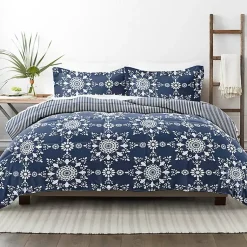 Kirklands Home Comforters|Navy Daisy Medallion Twin 3-pc. Comforter Set Blue