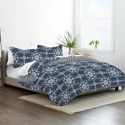 Kirklands Home Comforters|Navy Daisy Medallion Twin 3-pc. Comforter Set Blue