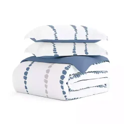 Kirklands Home Duvets|Navy Dots Reversible 2-pc. Twin Duvet Cover Set