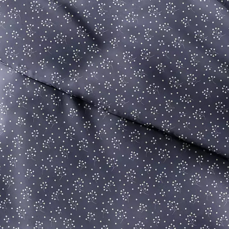 Kirklands Home Duvets|Navy Elegant Floral 2-pc. Twin Duvet Cover Set Blue