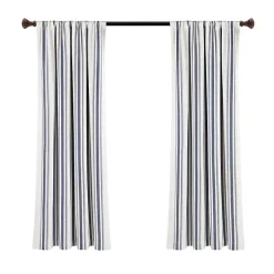 Kirklands Home Curtains & Drapes|Navy Farmhouse Stripe Curtain Panels, Set of 2
