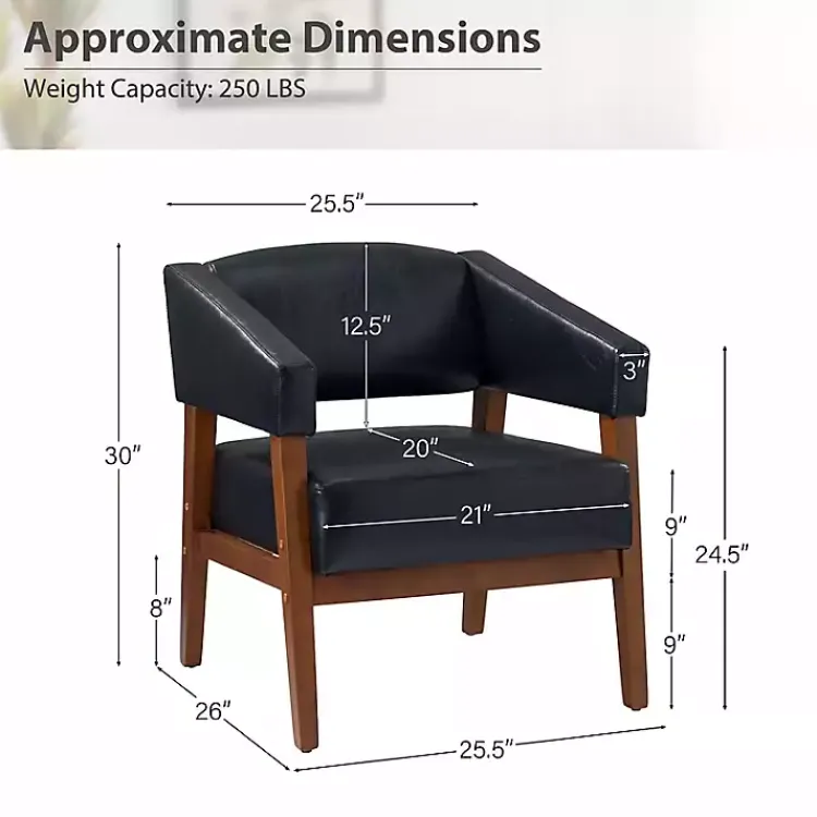 Kirklands Home Accent Chairs|Navy Faux Leather Nicki Accent Chair Blue