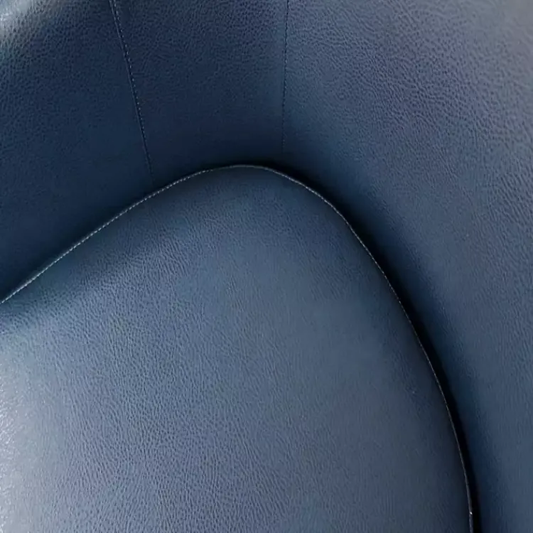 Kirklands Home Accent Chairs|Navy Faux Leather Winslow Accent Chair Blue