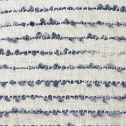 Clearance Navy Handstitched Stripes Throw Pillow Pillows