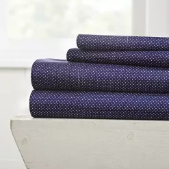 Kirklands Home Bed Sheets|Navy Hearts 4-pc. King Sheet Set Blue