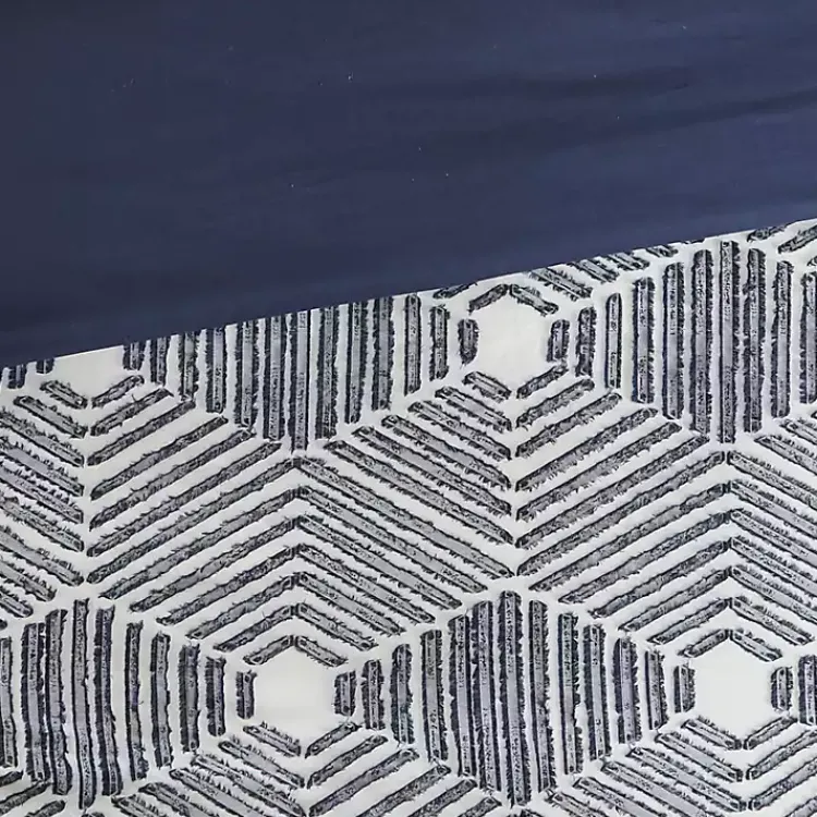 Kirklands Home Comforters|Navy Jacquard 3-pc. California King Comforter Set