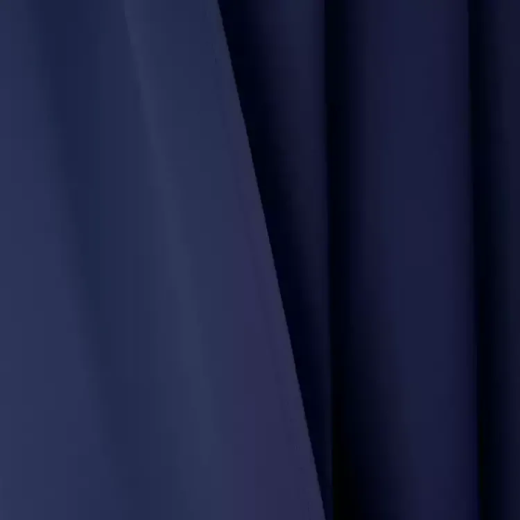 Kirklands Home Curtains & Drapes|Navy Knotted Curtain Panel Set, 84 in. Blue