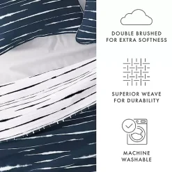 Kirklands Home Quilts|Navy Linear Reversible 2-pc. Twin Quilt Set