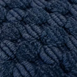 Clearance Navy Looped Cotton Throw Pillow Pillows