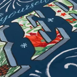 Kirklands Home Kitchen & Floor Mats|Navy Merry Little Christmas Kitchen Mat Blue