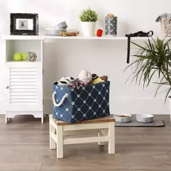 New Navy Paw Trellis Rectangle Basket, 14 in. Baskets & Boxes