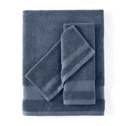 Kirklands Home Bath Towels|Navy 6-pc. Essential Cotton Bath Towels Blue