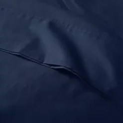 Kirklands Home Bed Sheets|Navy Peached Percale 4-pc. King Sheet Set Blue