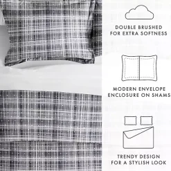 Kirklands Home Duvets|Navy Plaid Polka Dot 2-pc. Twin Duvet Cover Set