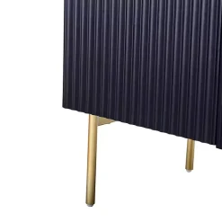 Kirklands Home Cabinets & Sideboards|Navy Ribbed Wood Sideboard Cabinet Blue